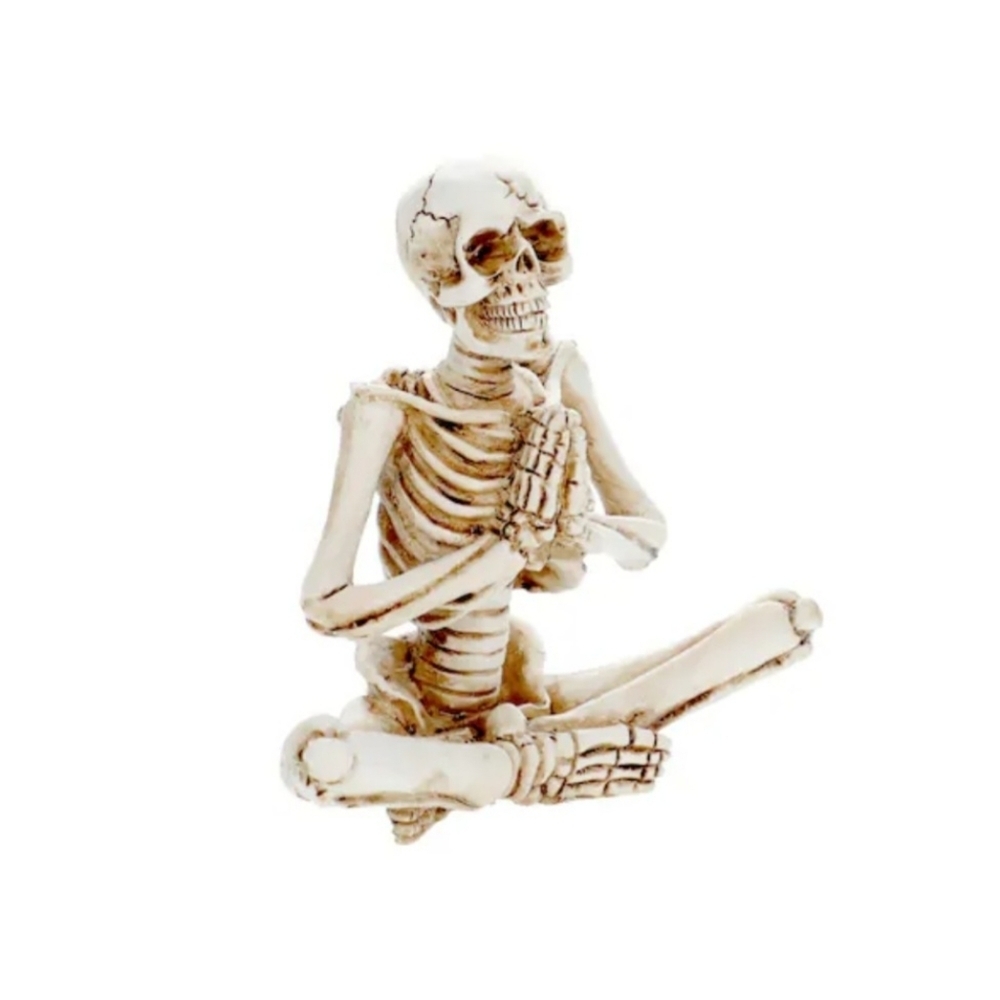 Lot of 3 YOGA Skeletons Pose Yoga Relax Halloween Figures SKULL - Picture 6 of 6